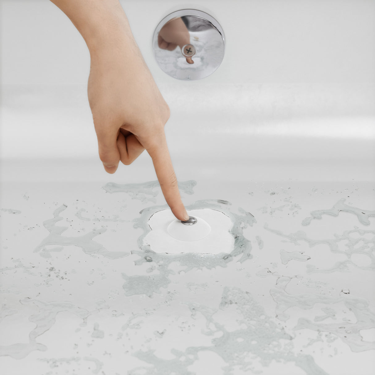 Bloom Drain Stop/Hair Catcher - White