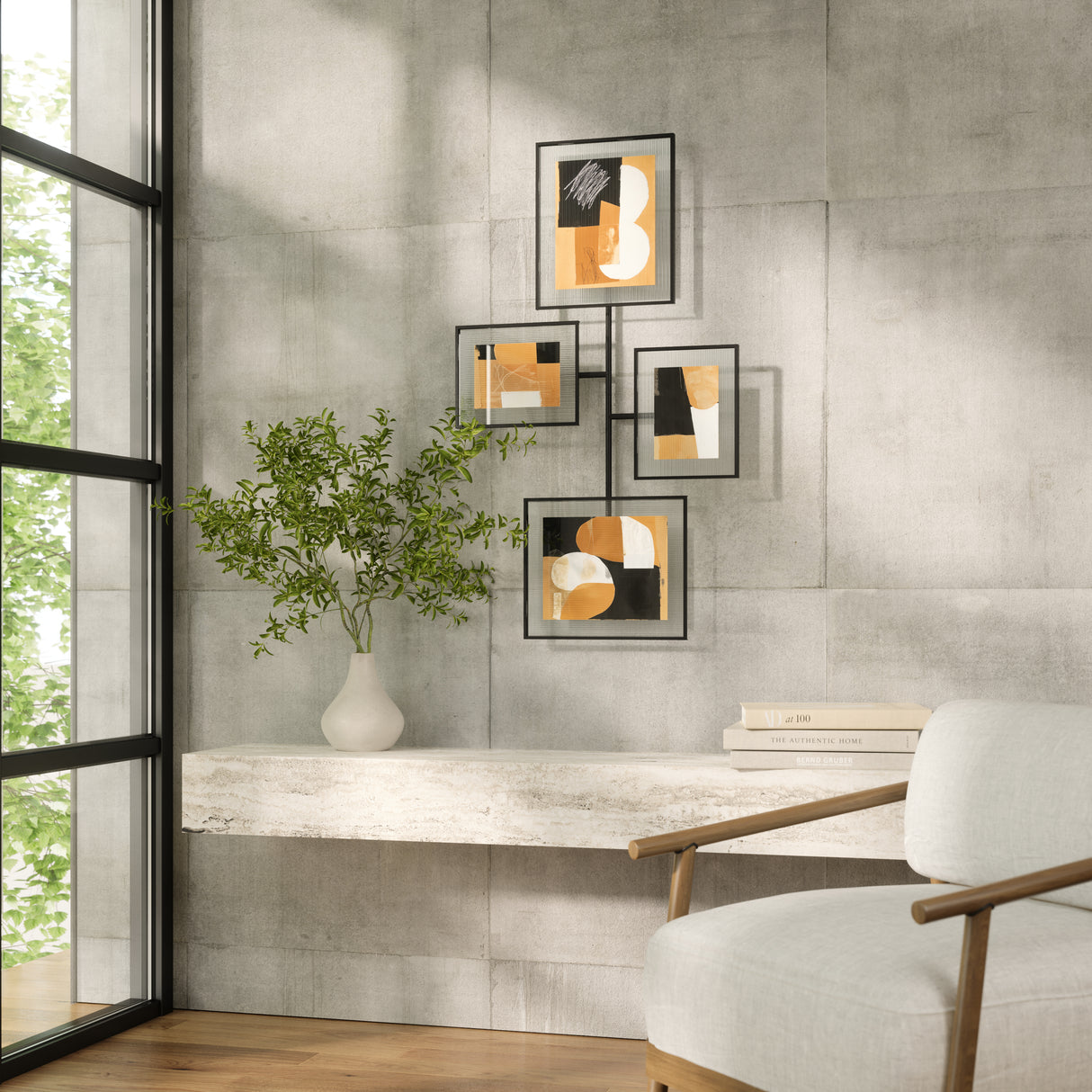 Flute Wall Gallery Frame Set of 4 - Black