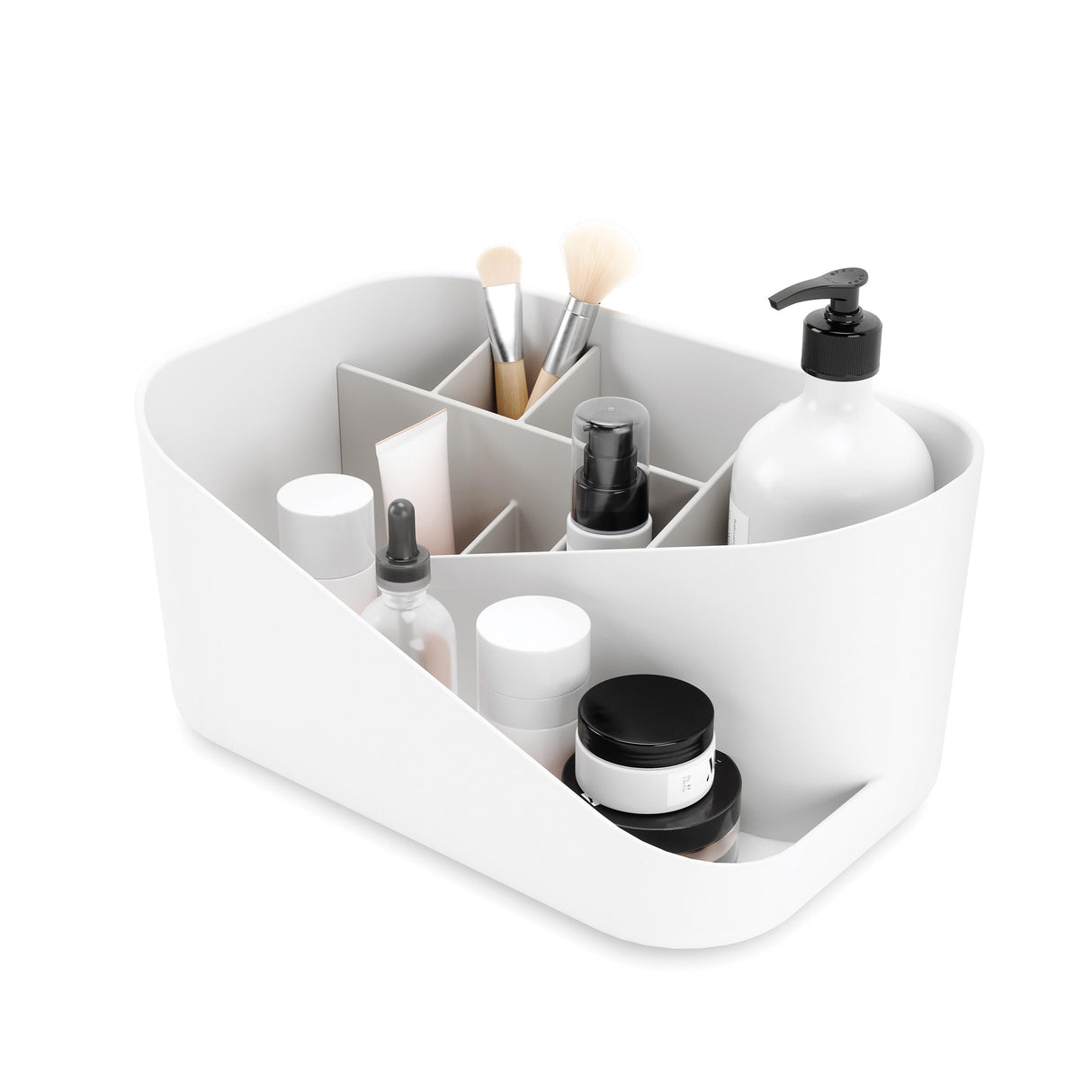 Glam Cosmetic Organiser - White/Grey