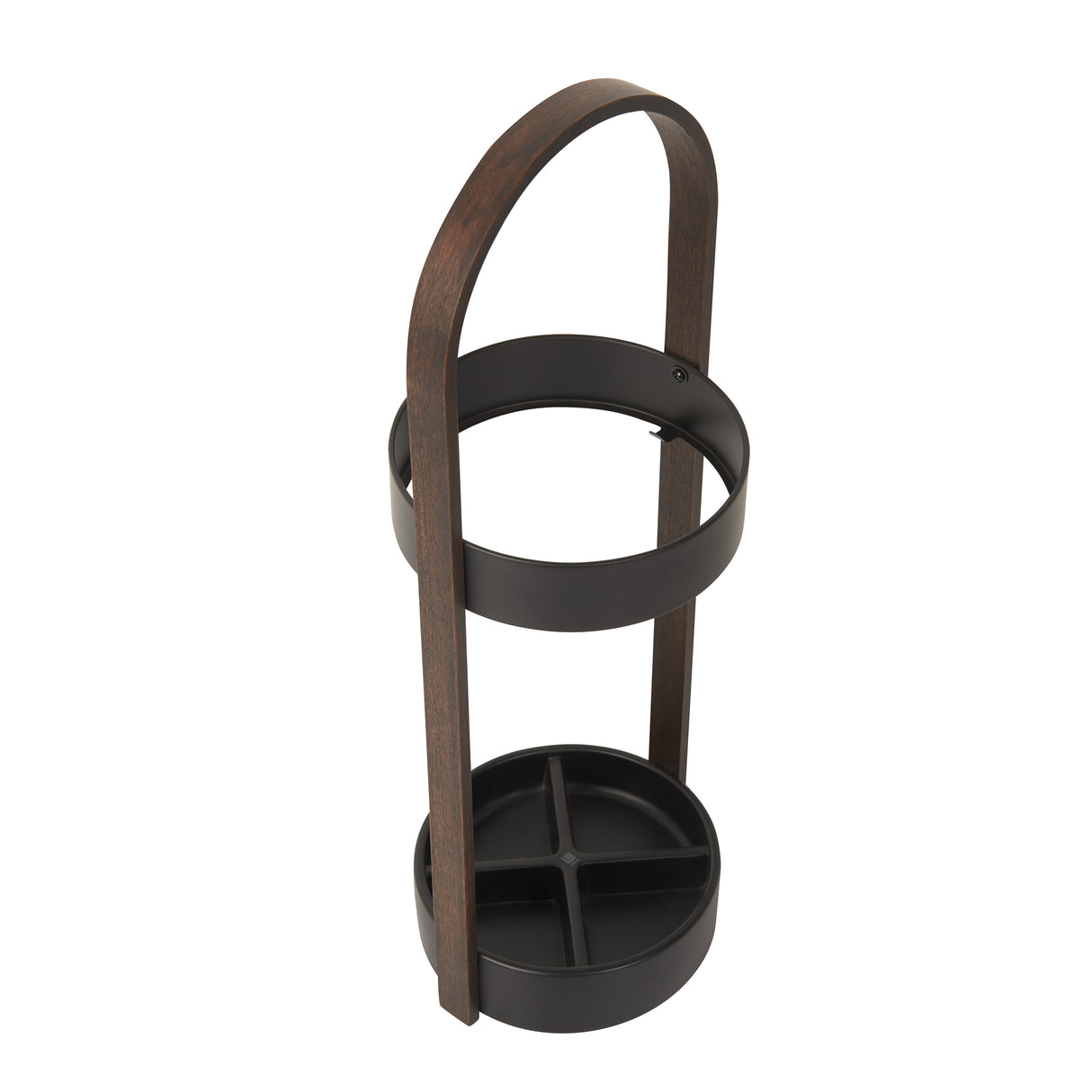 Bellwood Umbrella Stand - Black/Walnut