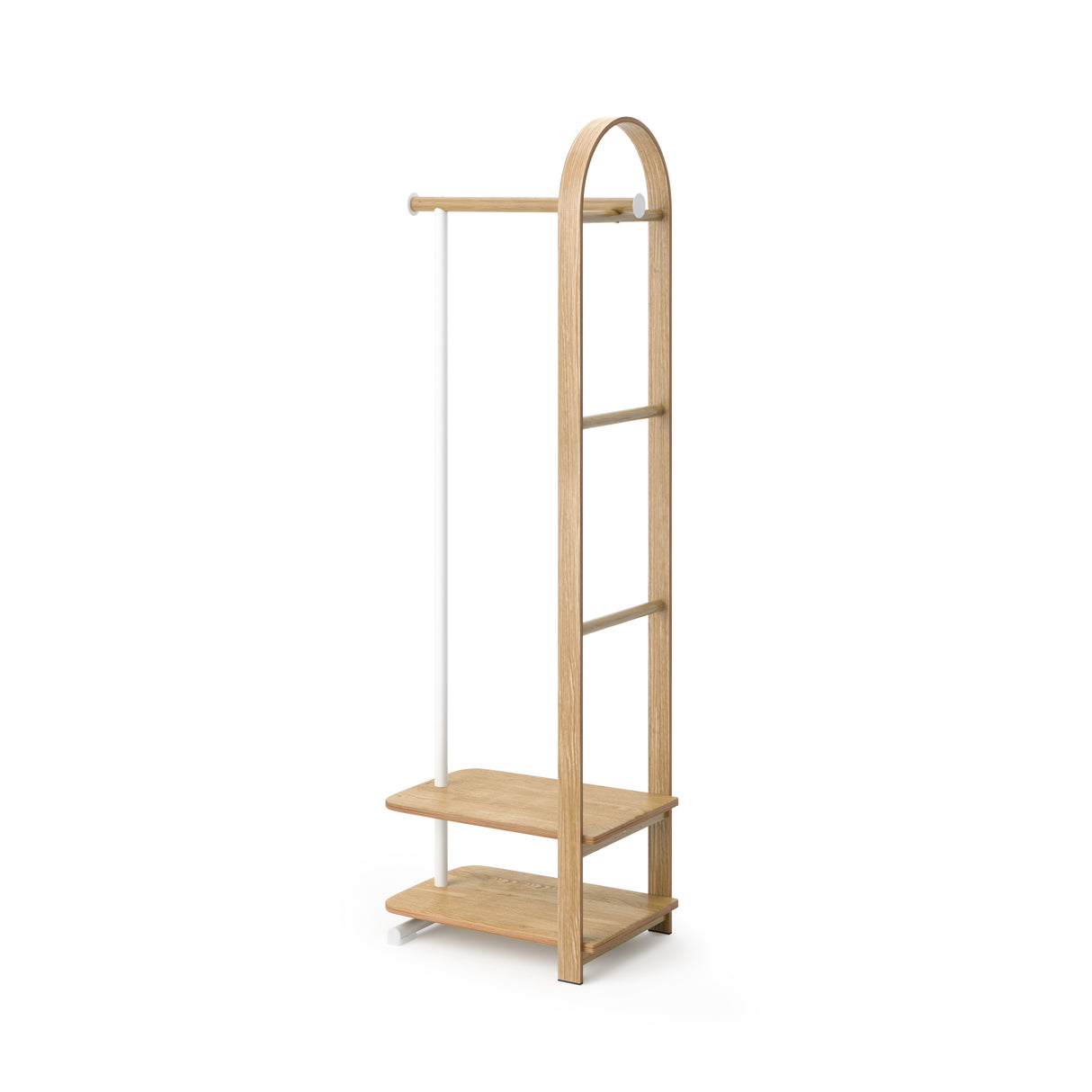 Bellwood Coat Rack - White-Natural