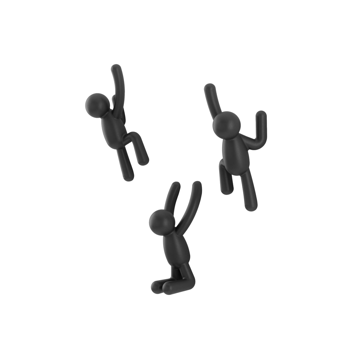 Buddy Wall Hooks Set of 3 - Black