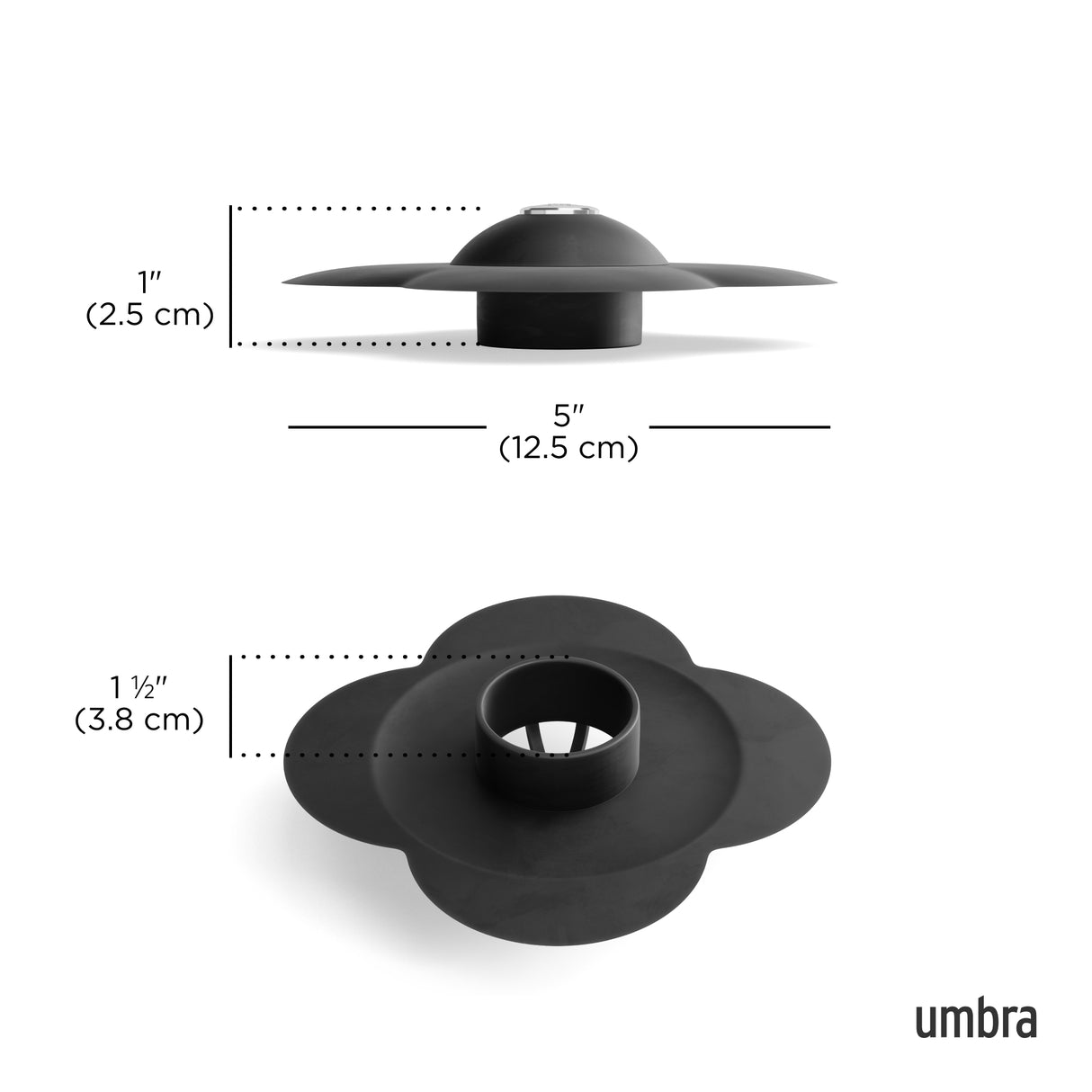 Bloom Drain Stop/Hair Catcher - Black