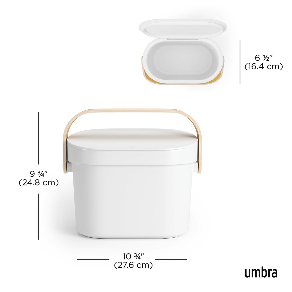 Bellwood Compost Bin - White/ Natural