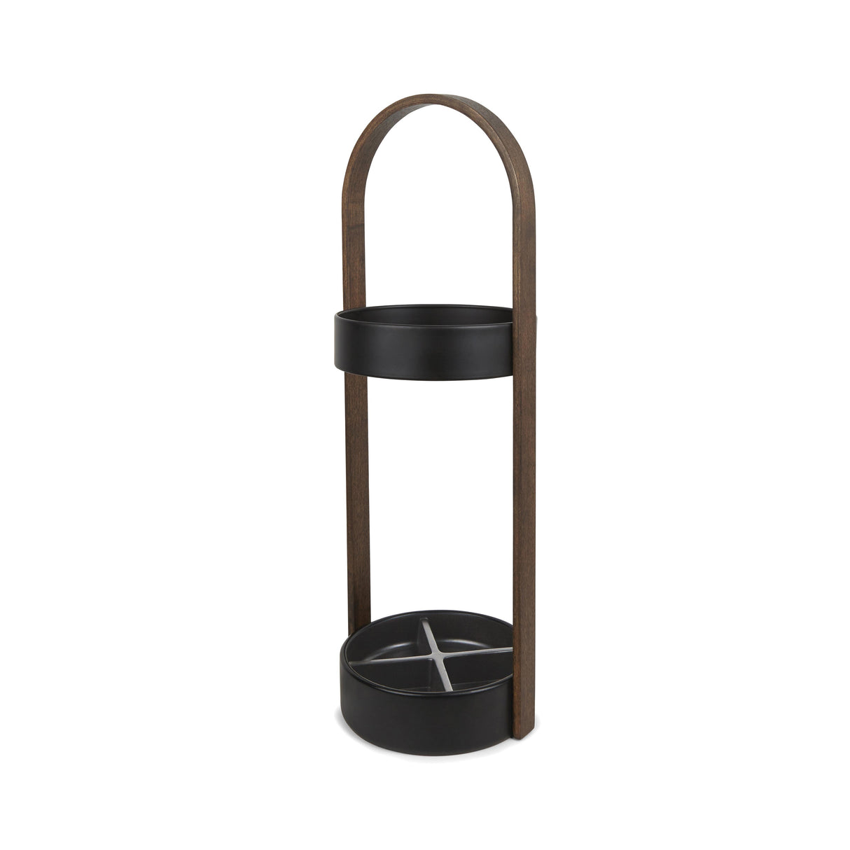 Bellwood Umbrella Stand - Black/Walnut