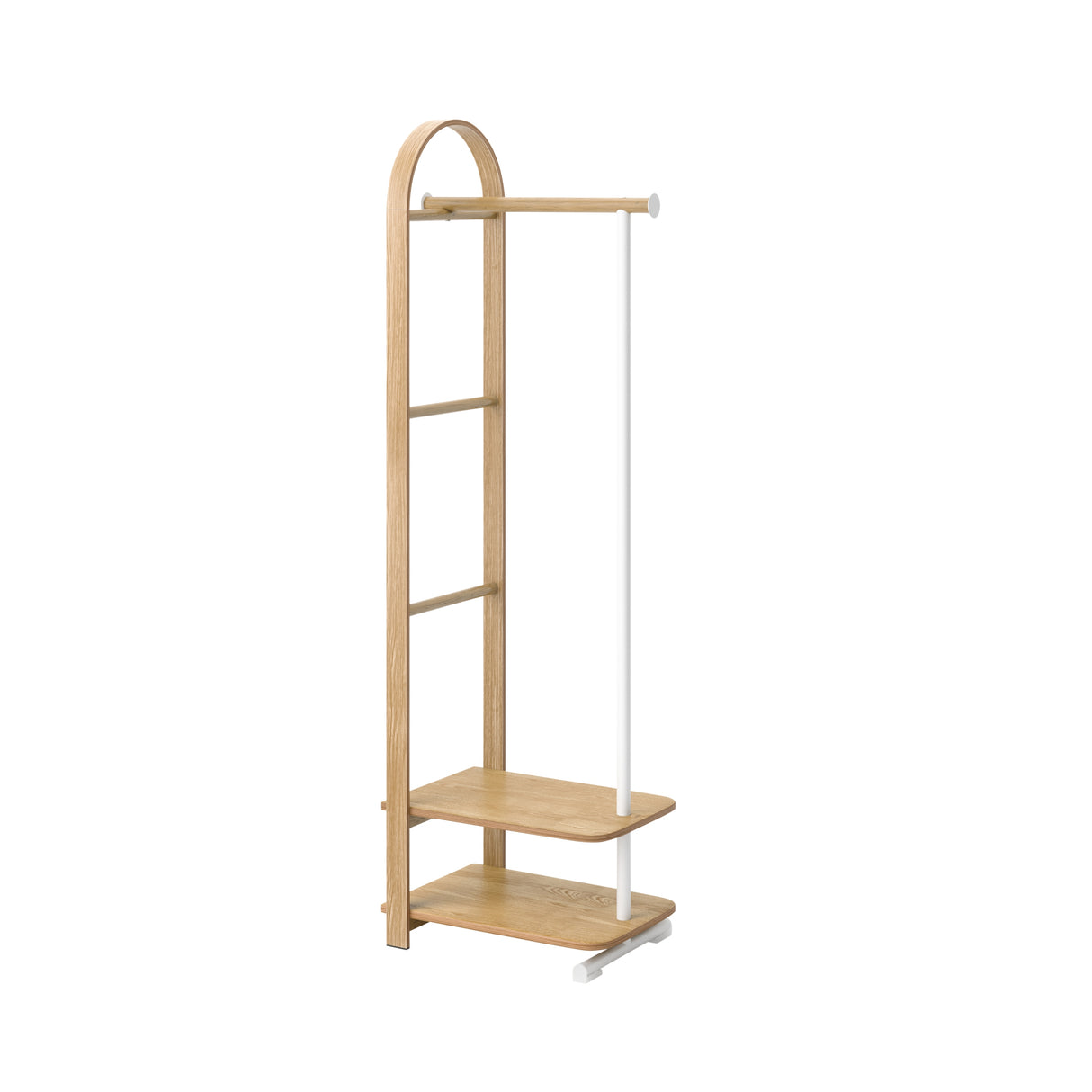 Bellwood Coat Rack - White-Natural