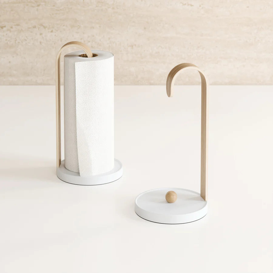 Bellwood Paper Towel Holder - White/Natural