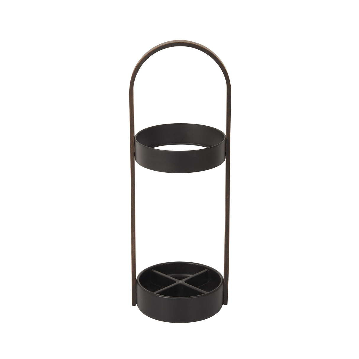 Bellwood Umbrella Stand - Black/Walnut