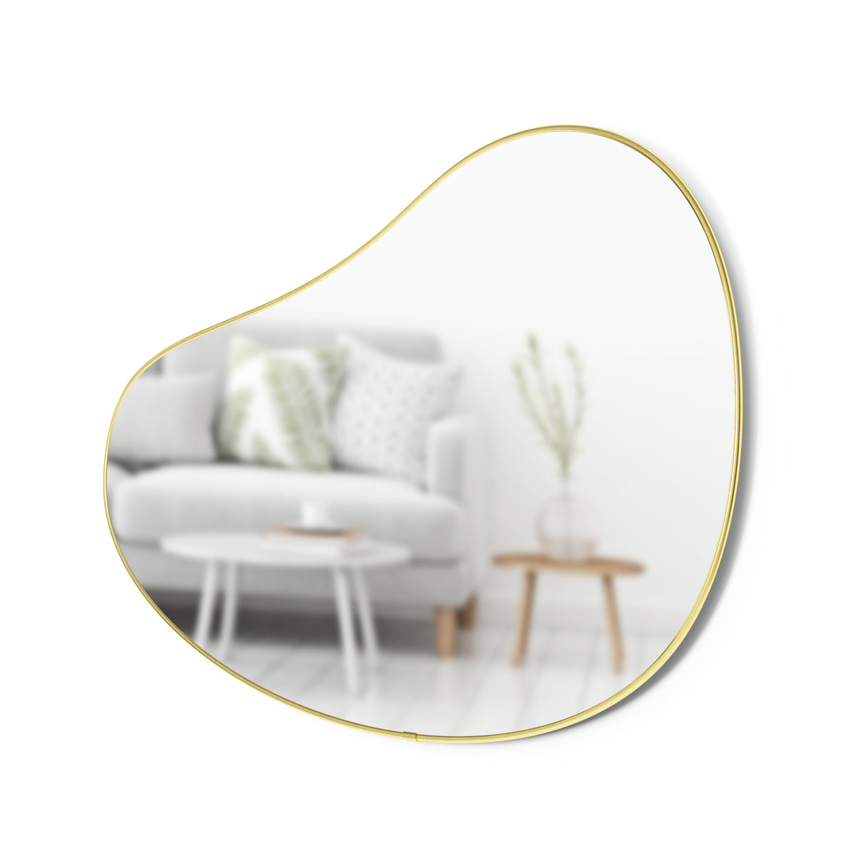 Hubba Pebble Wall Mirror - Brass