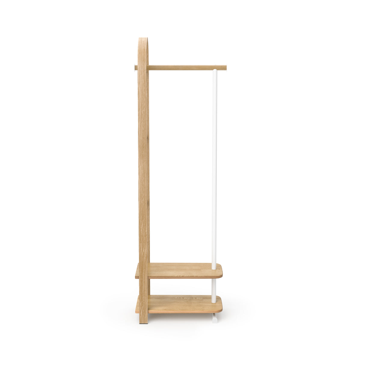 Bellwood Coat Rack - White-Natural