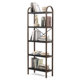 Bellwood Freestanding Shelf 5 Tier - Black/Walnut