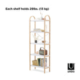 Bellwood Freestanding Shelf 5 Tier - White/Natural