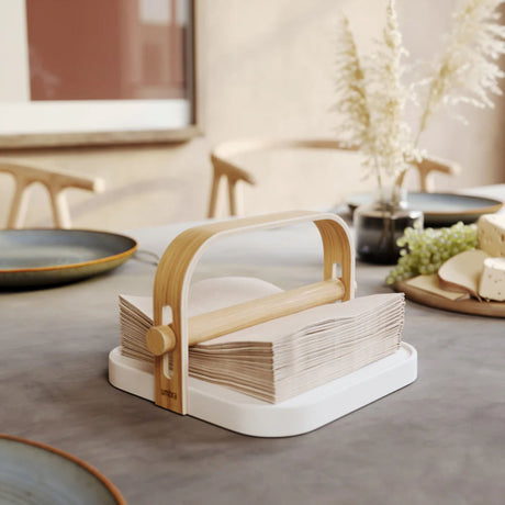 Bellwood Napkin Holder - White/Natural