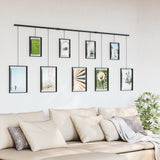 Exhibit Wall Picture Frame Display, Set of 9 - Black