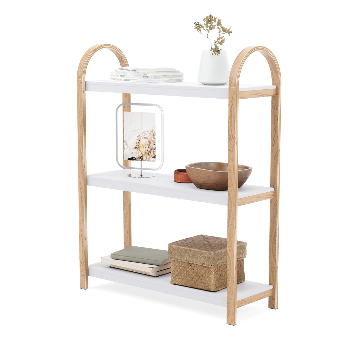 Bellwood Freestanding Shelf 3 Tier - White/Natural