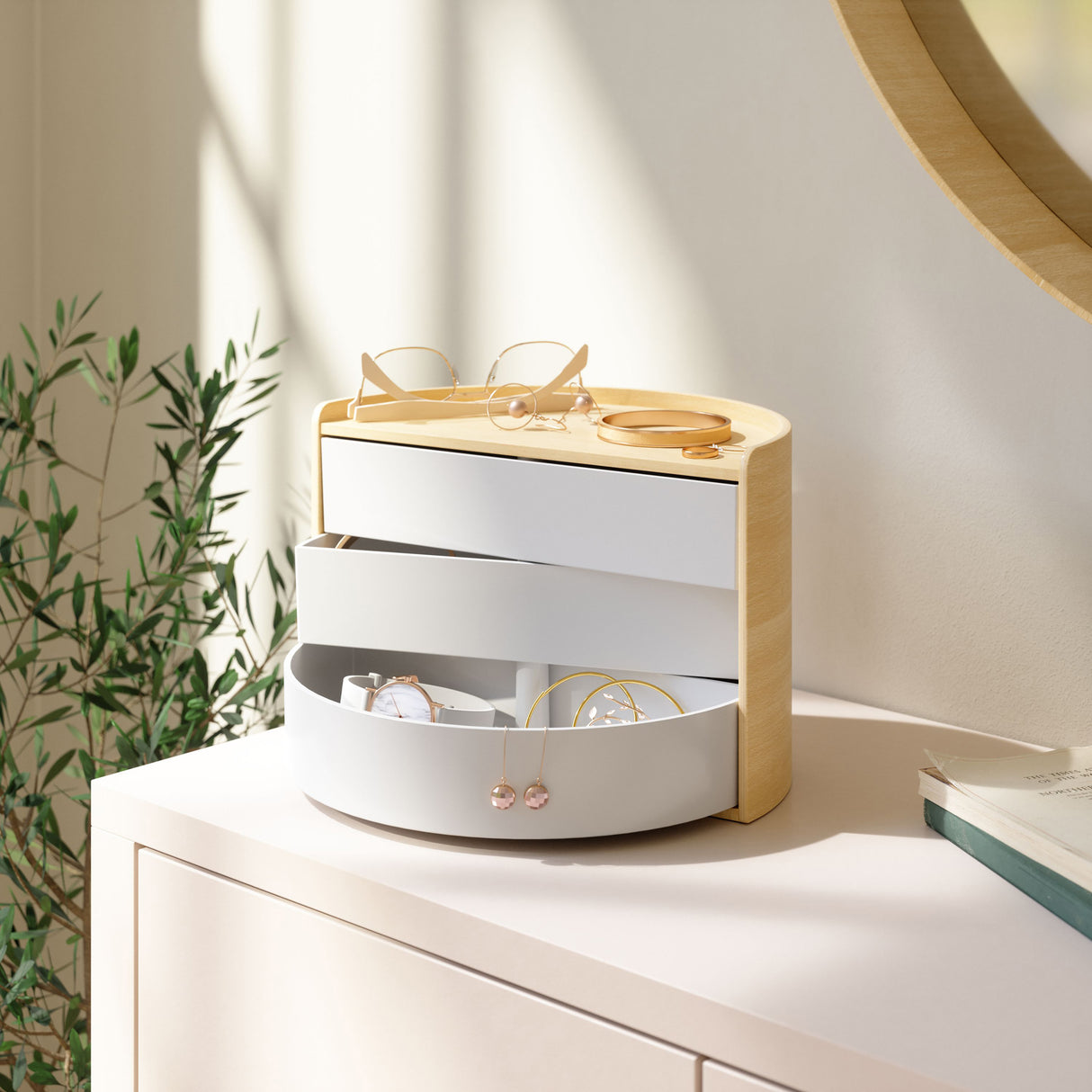 Moona Storage Box - White/Natural