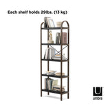 Bellwood Freestanding Shelf 5 Tier - Black/Walnut