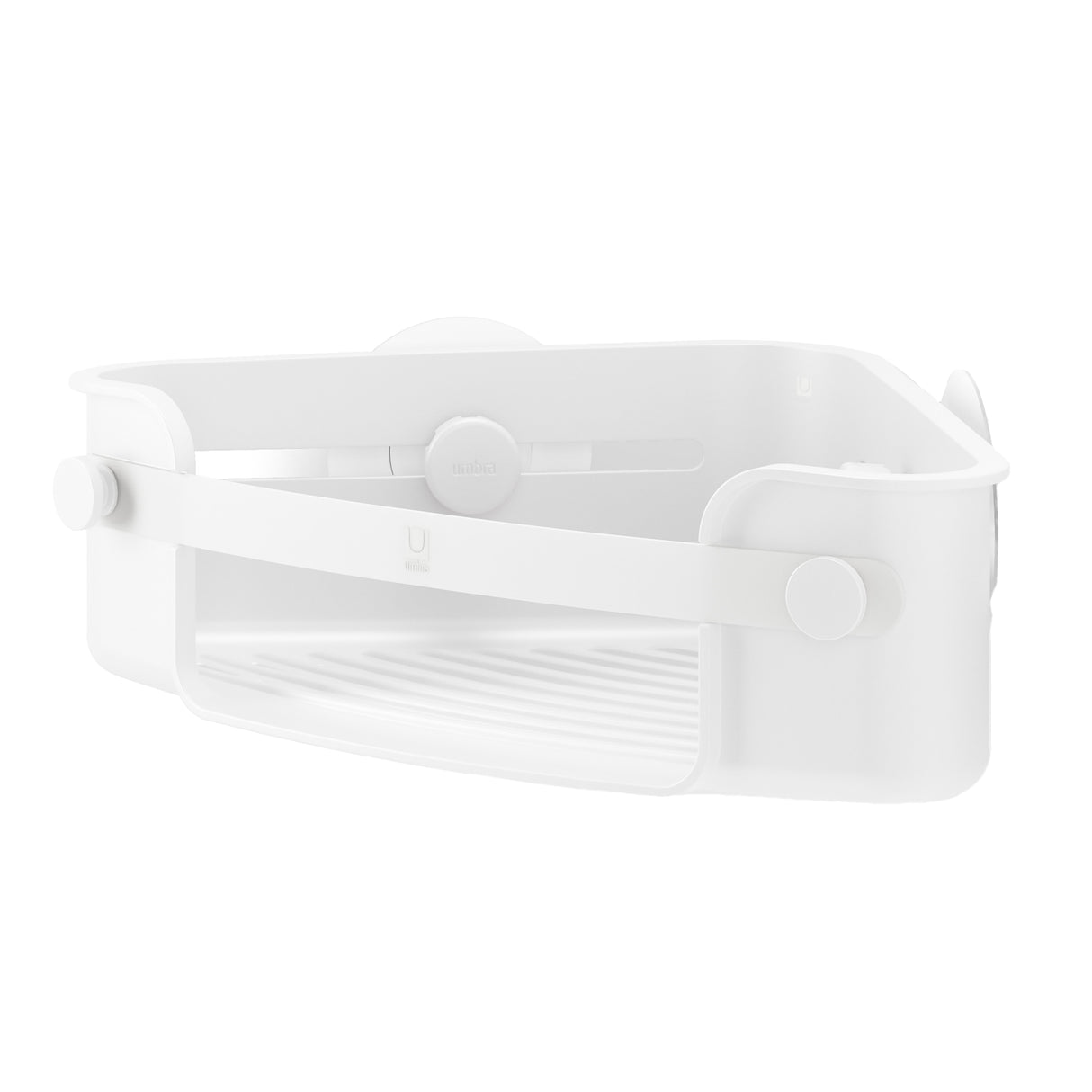 Flex Adhesive Corner Shower Caddy - White