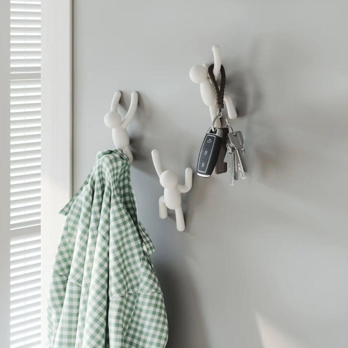 Buddy Wall Hooks Set of 3 - White