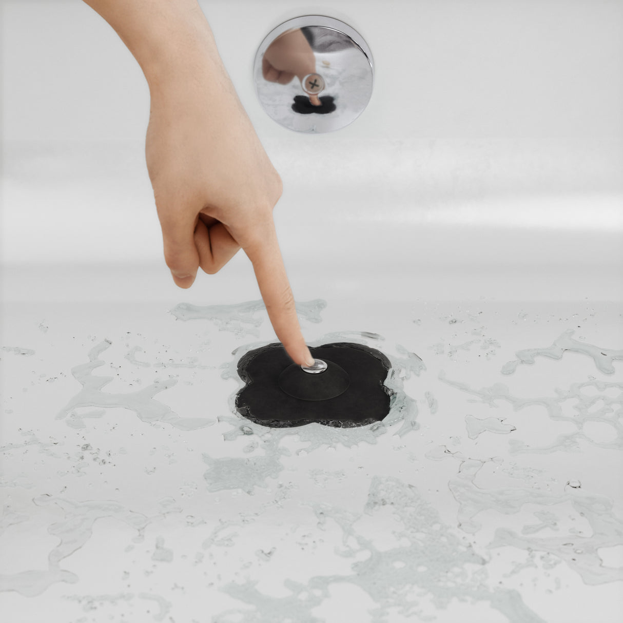 Bloom Drain Stop/Hair Catcher - Black