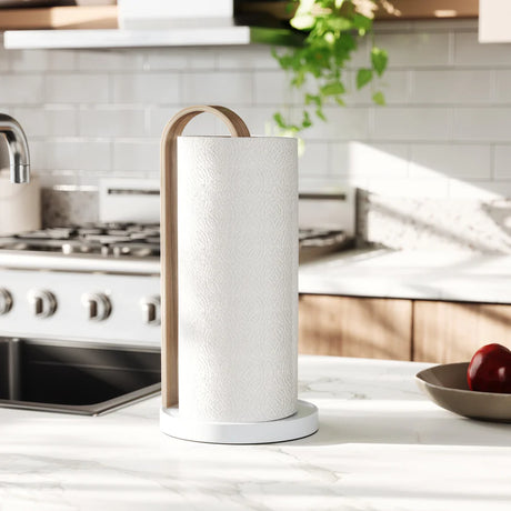 Bellwood Paper Towel Holder - White/Natural