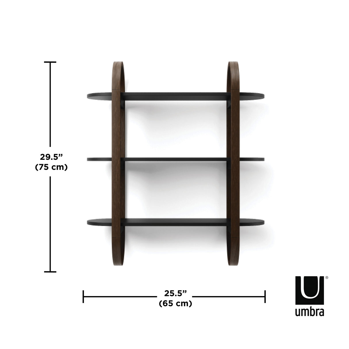 Bellwood Wall Shelf - Black/Walnut