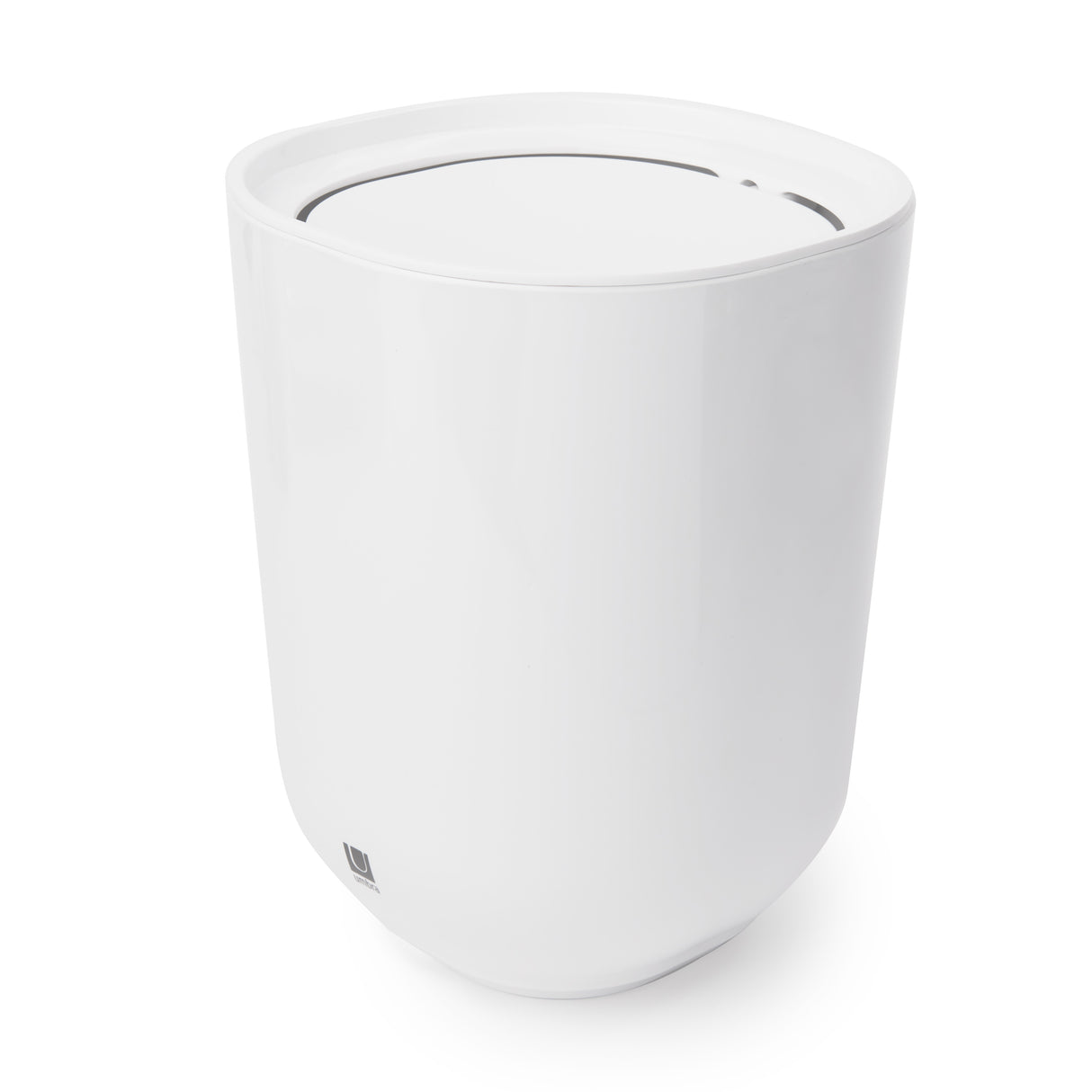 Step Bin with Lid - White