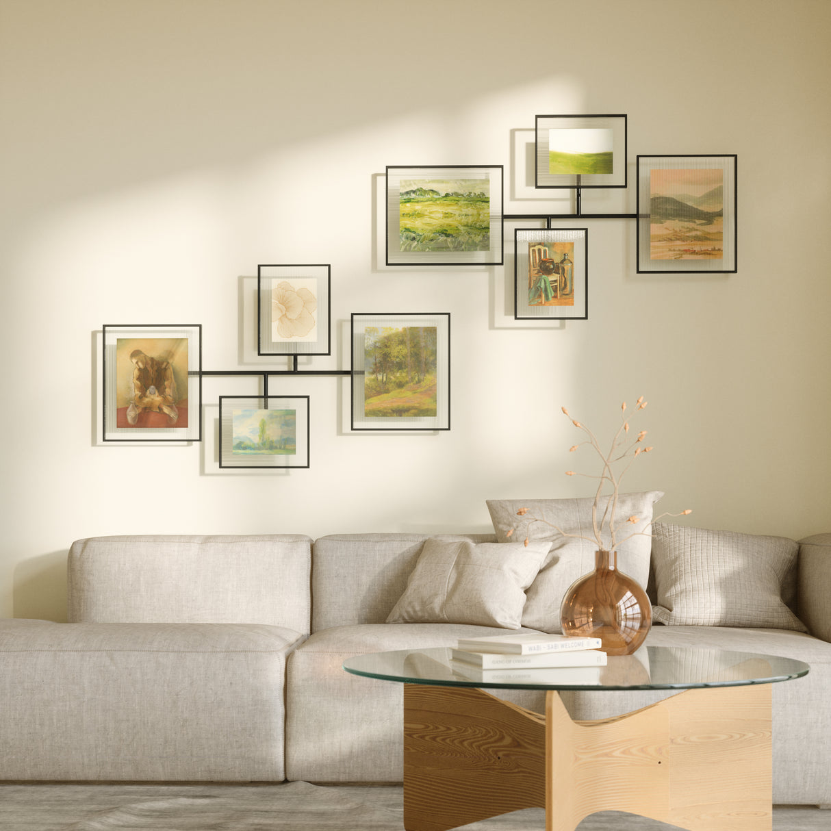 Flute Wall Gallery Frame Set of 4 - Black