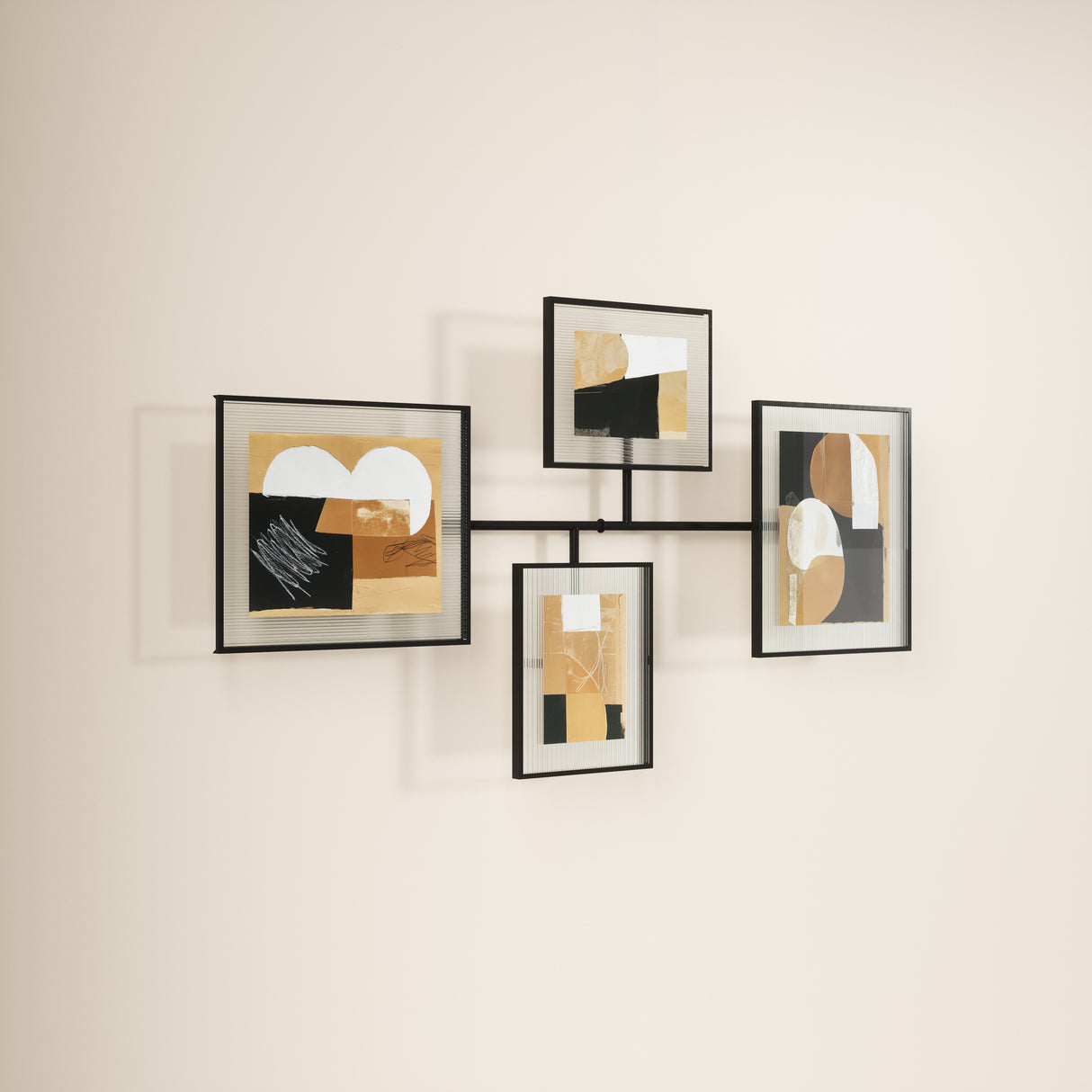 Flute Wall Gallery Frame Set of 4 - Black