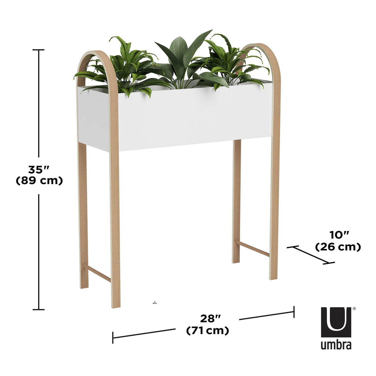 Bellwood Planter - White/Natural