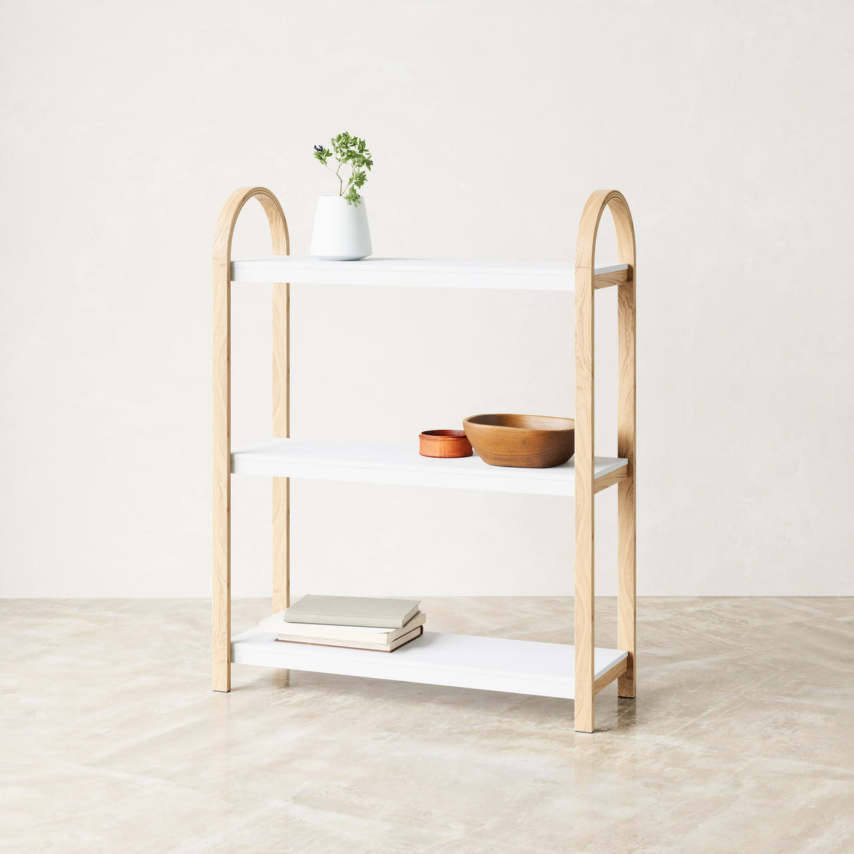 Bellwood Freestanding Shelf 3 Tier - White/Natural