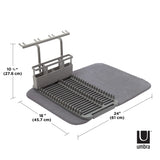 UDry Dish Rack with Dry Mat - Charcoal