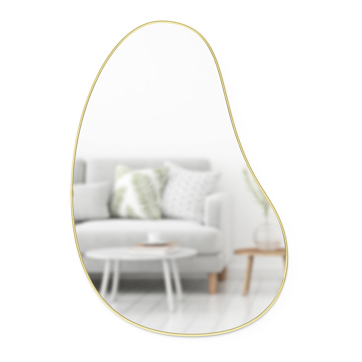 Hubba Pebble Wall Mirror - Brass