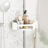 Flex Adhesive Corner Shower Caddy - White