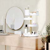 Pirouette Organiser - White/Brass