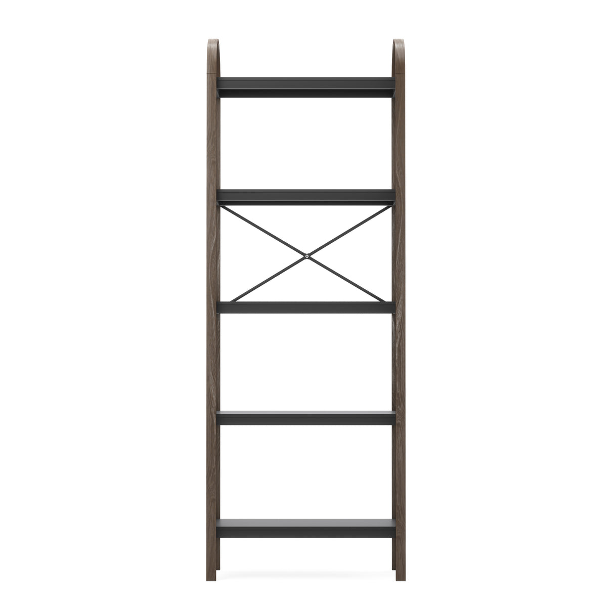 Bellwood Freestanding Shelf 5 Tier - Black/Walnut