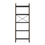 Bellwood Freestanding Shelf 5 Tier - Black/Walnut