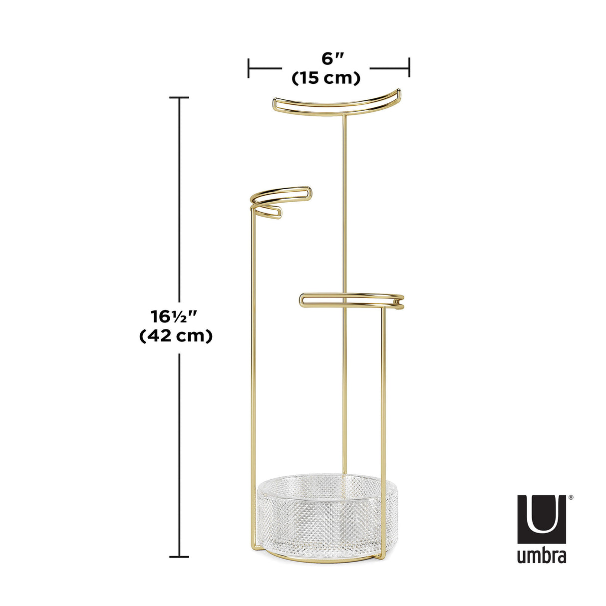 Tesora Jewellery Stand - Brass