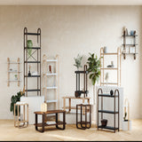 Bellwood Freestanding Shelf 5 Tier - Black/Walnut