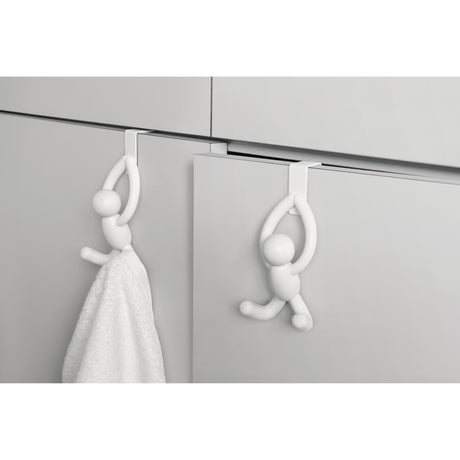 Buddy Over-The-Door Single Hook - Set of 2 - White