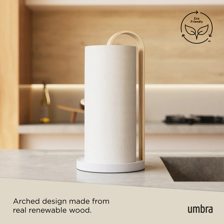 Bellwood Paper Towel Holder - White/Natural