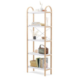 Bellwood Freestanding Shelf 5 Tier - White/Natural