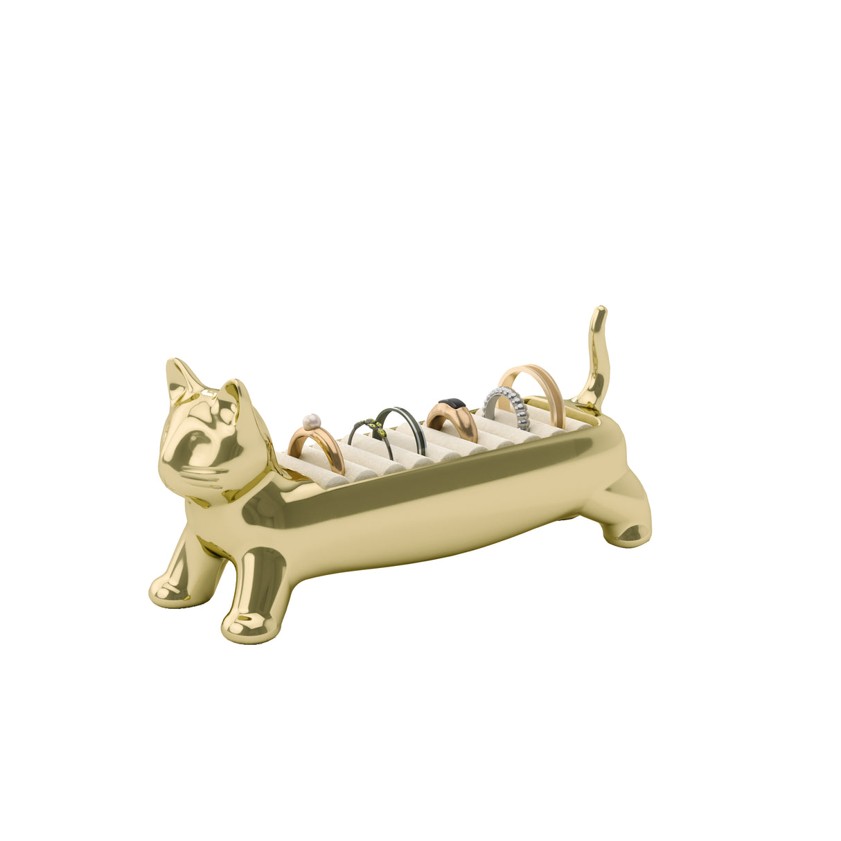 Ali Cat Ring Holder - Brass