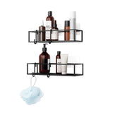 Cubiko Adhesive Shower Caddy - Set of 2 - Black