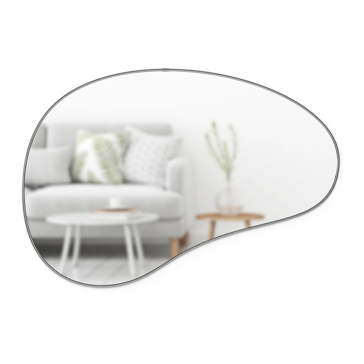 Hubba Pebble Wall Mirror - Metallic Titanium