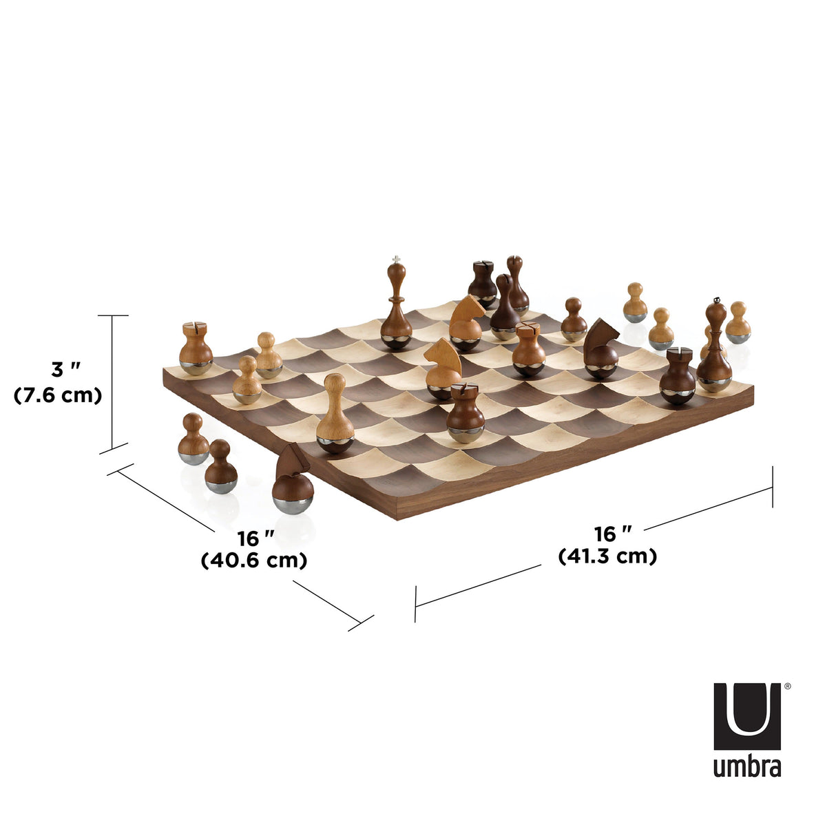 Wobble Chess Set - Walnut