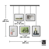 Exhibit Wall Picture Frame Display, Set of 5 - Black