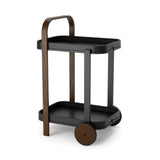 Bellwood Bar Serving Cart - Black & Walnut