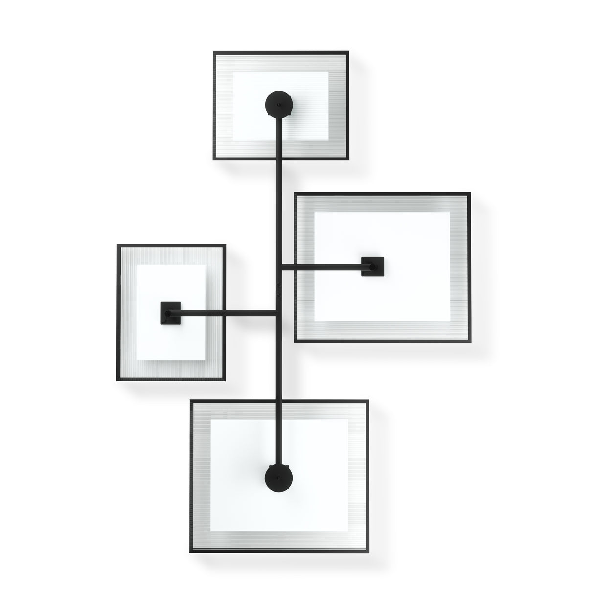 Flute Wall Gallery Frame Set of 4 - Black