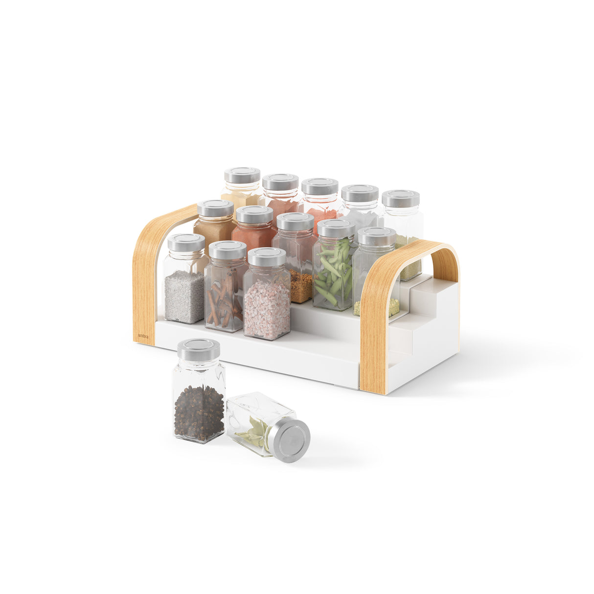 Bellwood 3 Tier Spice Shelf - White/Natural